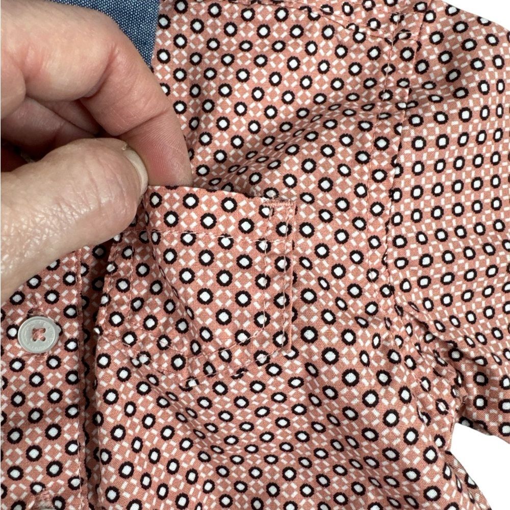 Ben Sherman Baby Boy Romper Bow Tie Geometric Print Red Blue 6-9 Months Dressy - Picture 5 of 10